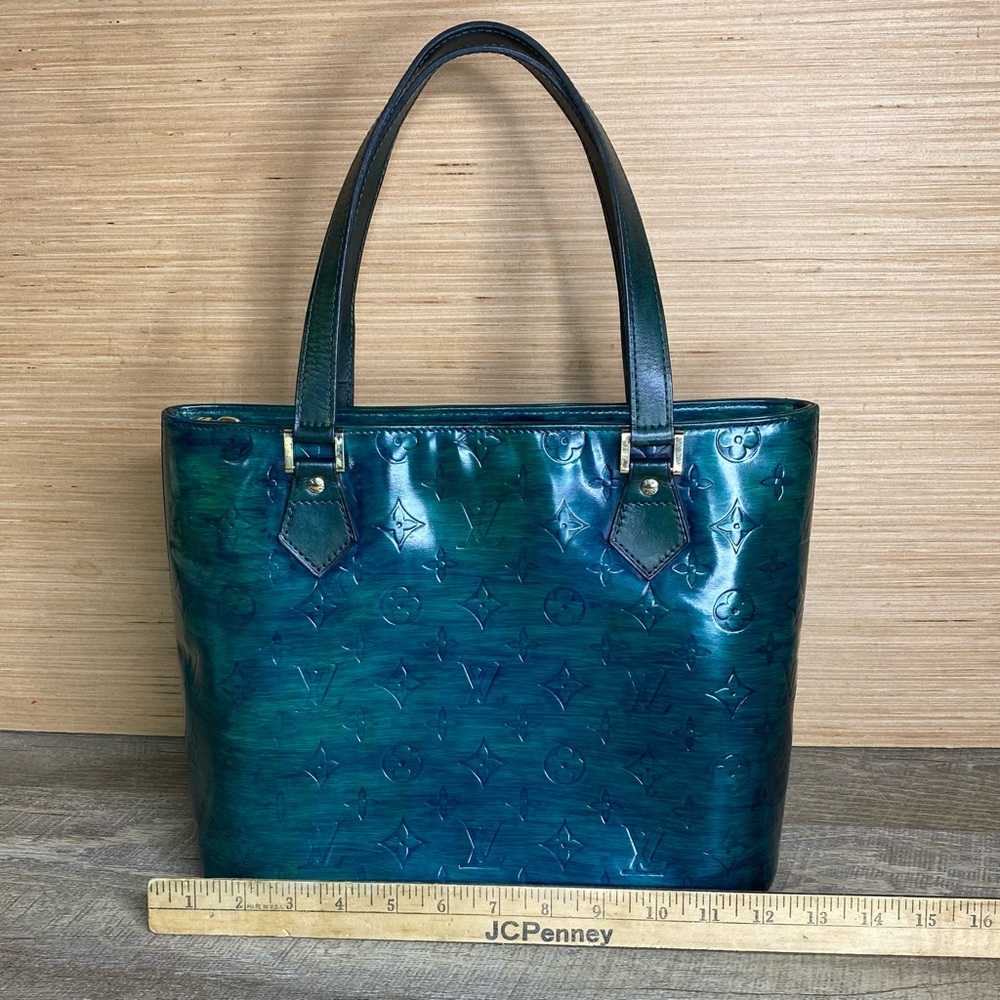 Louis Vuitton Redyed Vernis Houston Tote Vintage Designer Handbag Purse - Picture 14 of 17